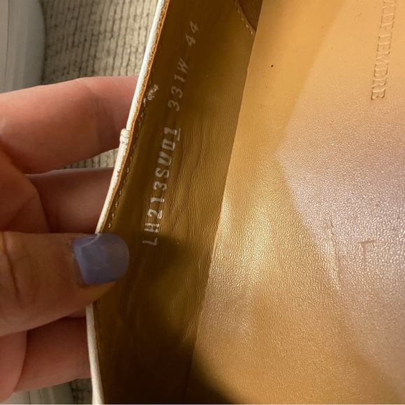 Le Septembre 17 white Leather v cut Slippers / size 11 men’s - Picture 5 of 16